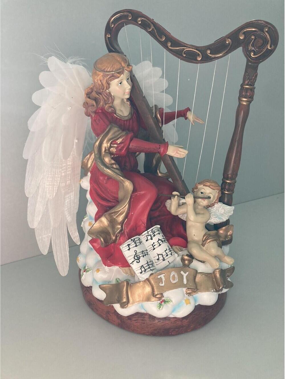 Collections Etc. WMG 2013 Christmas Angel Figurine JOY Light Up Wings and Music